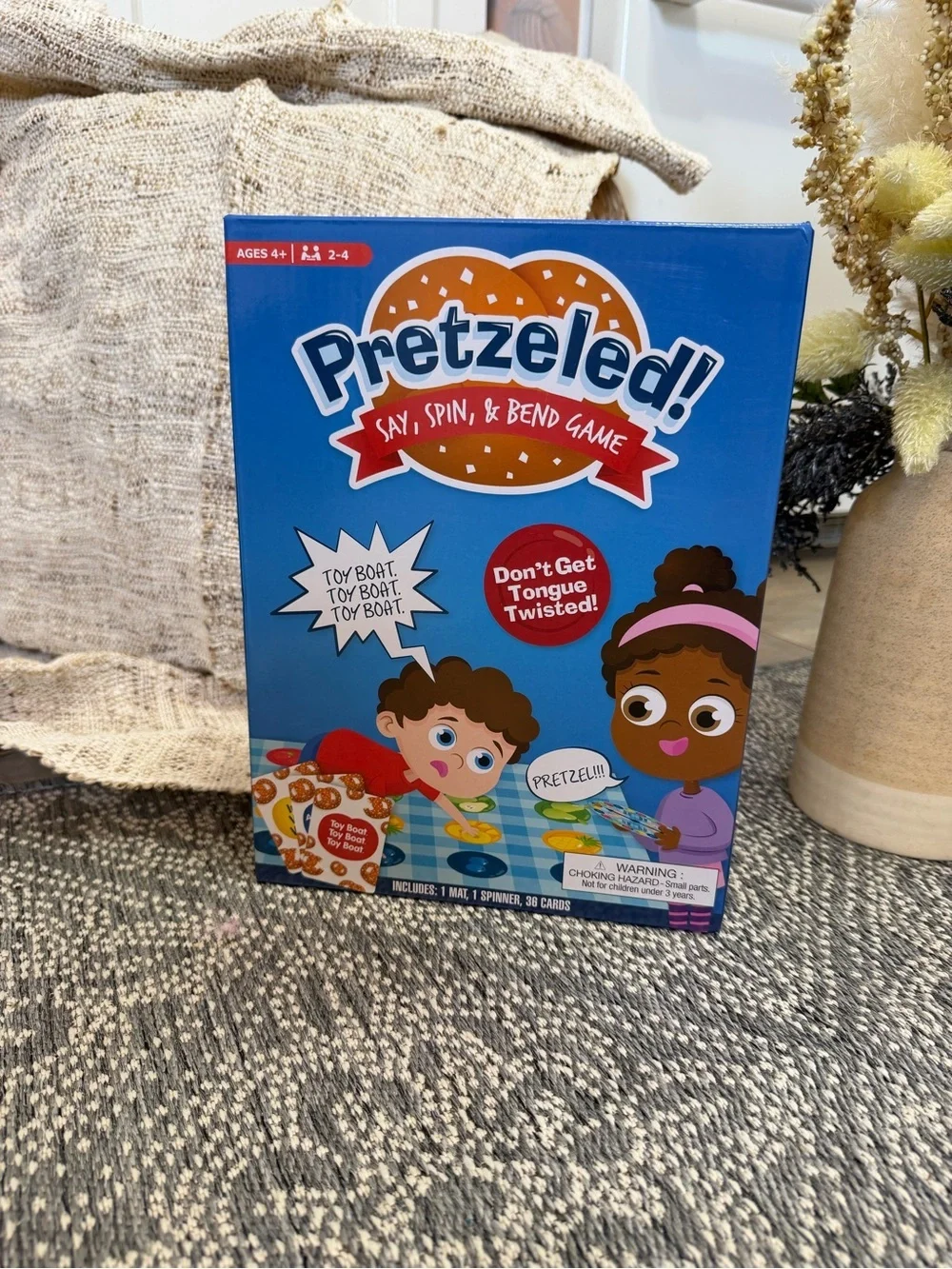 New Toddler/ Children’s Board Game- Pretzeled! Say, Spin, & Bend Game SO FUN!